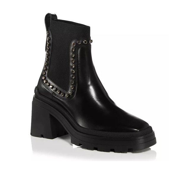 $1350 Jimmy Choo Veronique 80 Boots Size 40 Embellished Block Heel Ankle Boots - Picture 2 of 9